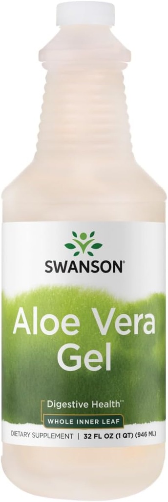 Swanson Premium Brand Aloe Vera Gel 32 fl Ounce (1 Qt) (946 ml) - Confezione da 1