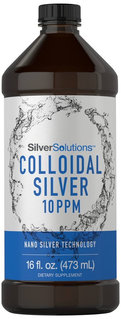 Carlyle Colloidal Silver Liquid | 10 PPM | 16 fl. Oz (473 mL) | mit Nano Silver Technology Solutions | Vegetarisch, Non-GMO, Glutenfreie Ergänzung