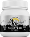 Polvere di Colostrum organica per la salute del fegato - 40% IgG, 100% polvere di Fed di erba pura per la crescita dei capelli, la bellezza e l'immunità, facile da mescolare, alta concentrazione, non aromatizzato (60 Serve)