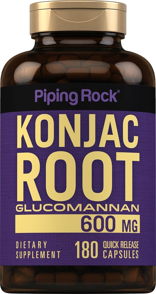 Capsules de Glucomannane de Rock de Piping 600mg. 180Pills.
