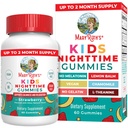 MaryRuth Organics Kids Nighttime Gummies | Sugar Free | NO Melatonin with L Theanine, Lemon Balm, Chamomile, Vitamina B6 | Supporto per il relax per bambini 2+ | Vegan | Non-GMO | Gluten Free | 60 Count