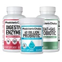 CHOICE Gut Guardian Bundle: 60 miliardi di Probiotic 30ct + Bloat & Gas Probiotic 30ct + Enzimi digestivi 60ct