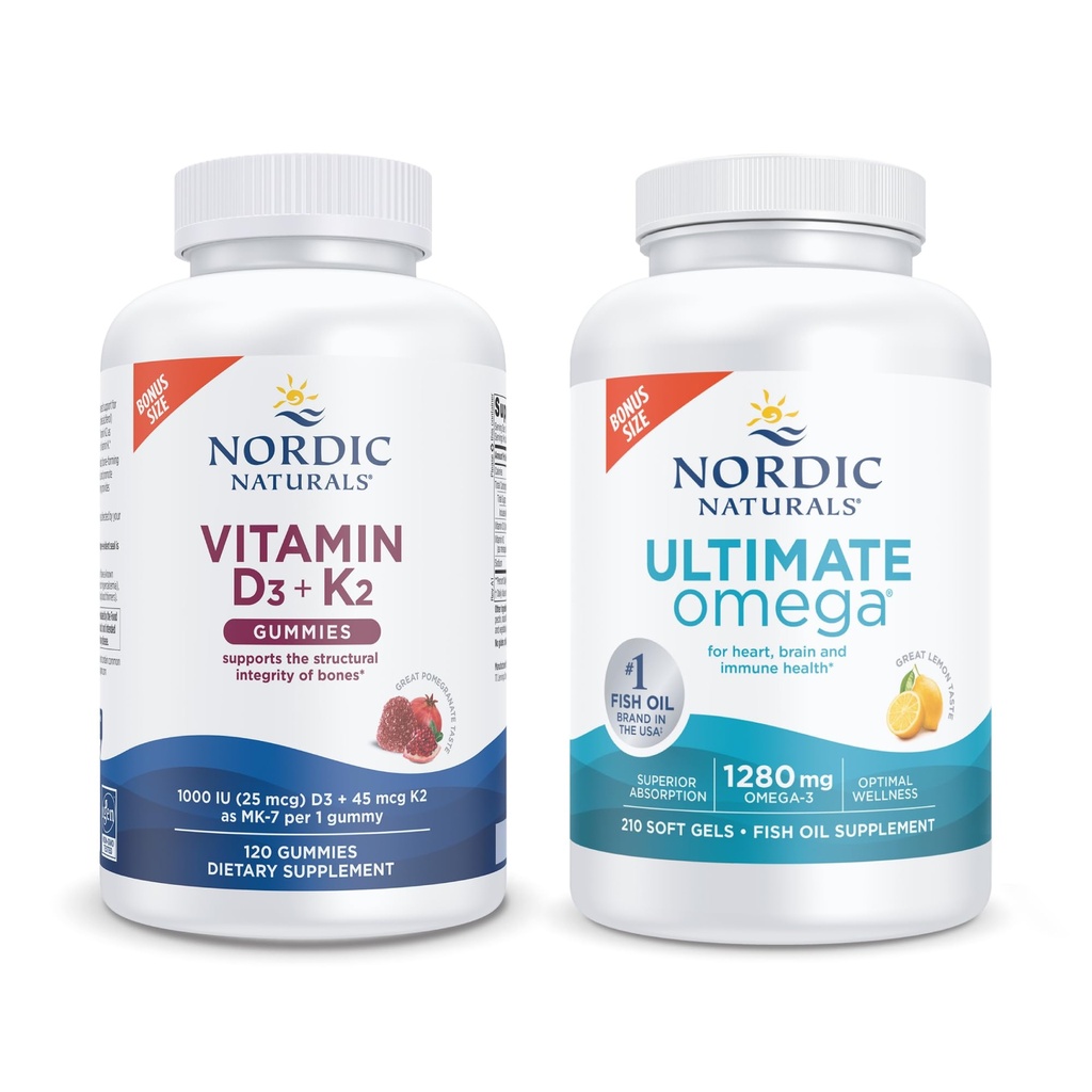 Nordic Naturals Starter Pack - Vitamin D3+K2 Gummis, Ultimate Omega