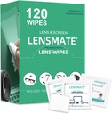 Lensmate 120 Count Lens Wipes für Brillen, Pre-Moistened & Individuell Wrapped Eyeglas Wipes, Linsen Reinigungs-Weibchen für Brillen, Sonnenbrillen, Brillen und Kameralinsen