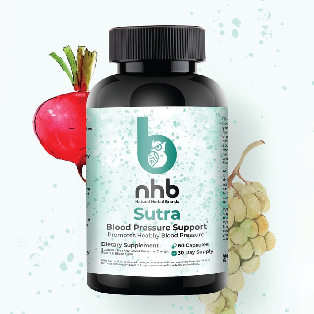 Blutdruckunterstützungsergänzung, Stickstoffoxidproduktion, Blutfluss-Unterstützung, Rübe Energy Grape Seed Extract & Beet Root Powder. 60 Kapseln.