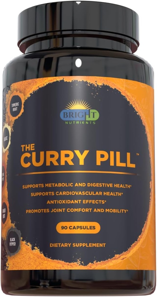 Die Curry Pille - 90 Graf Diät-Ergänzung mit High-Curcumin Kurkuma, Knoblauch, Ingwer, Cayenne und Schwarz Pfeffer