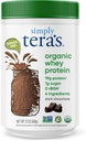polvere di proteine del siero organico di tera - polvere di proteine del siero di erba Fed senza dolcificanti artificiali, puliti, non OGM, senza glutine - Cioccolato scuro, 12 Oz.