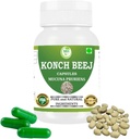Kaunch Beej Capsule 500mg – Estratto di erbe per la vitalità e l'energia | Antica formula ayurvedica | Potenziamento naturale | Lattosio Free | Non-GMO | 60 capsule