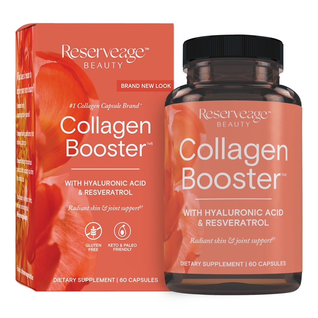 Booster del collagene di bellezza di riserva - Supplemento per Skincare & Joint Health - Supporta la produzione di collagene sano per le donne - 60 capsule (30 porzioni)