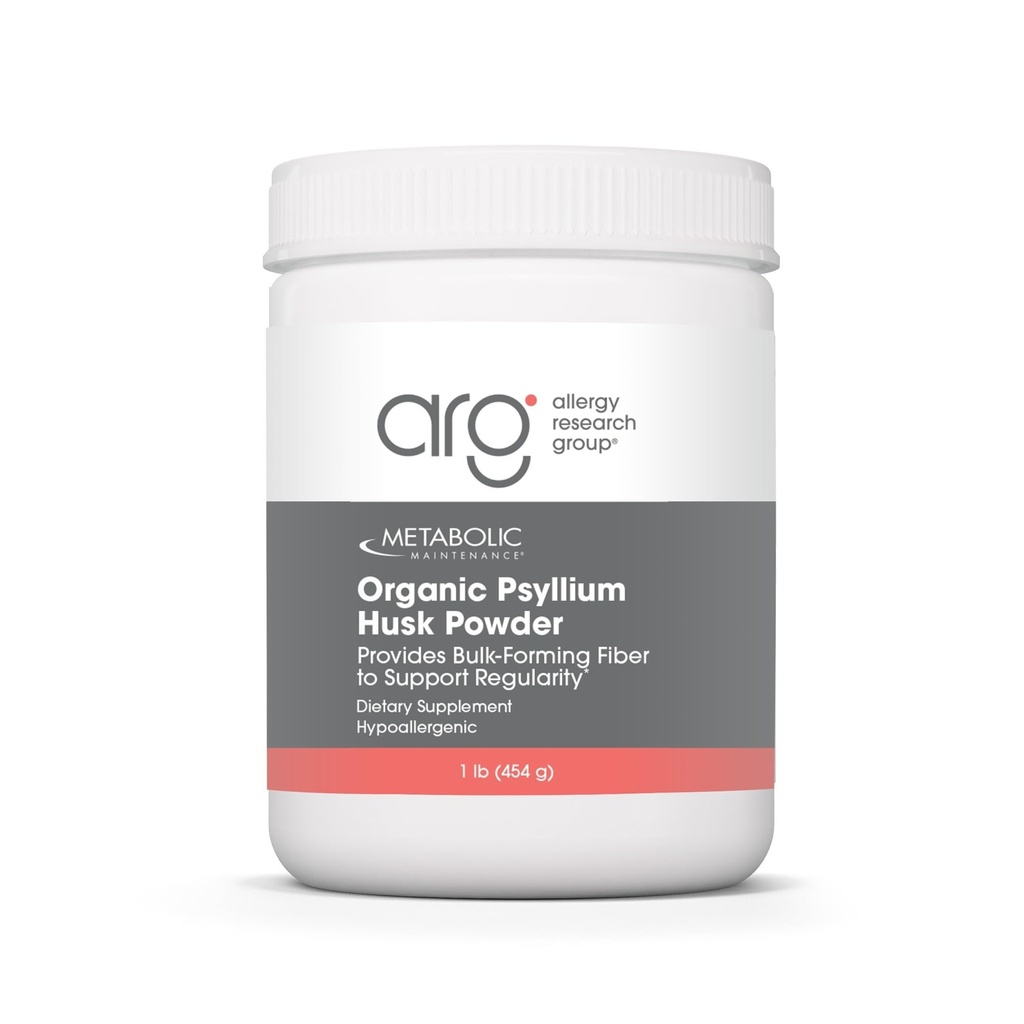 Metabolic Maintenance Organic Psyllium Husk Powder - Unflavored Psyllium-Husk Bulk Soluble Fiber Supplement, Tägliche Unterstützung für Verdauung, Gut Health, Detox, keine Füllstoffe - 1 lb (150 Servierungen)