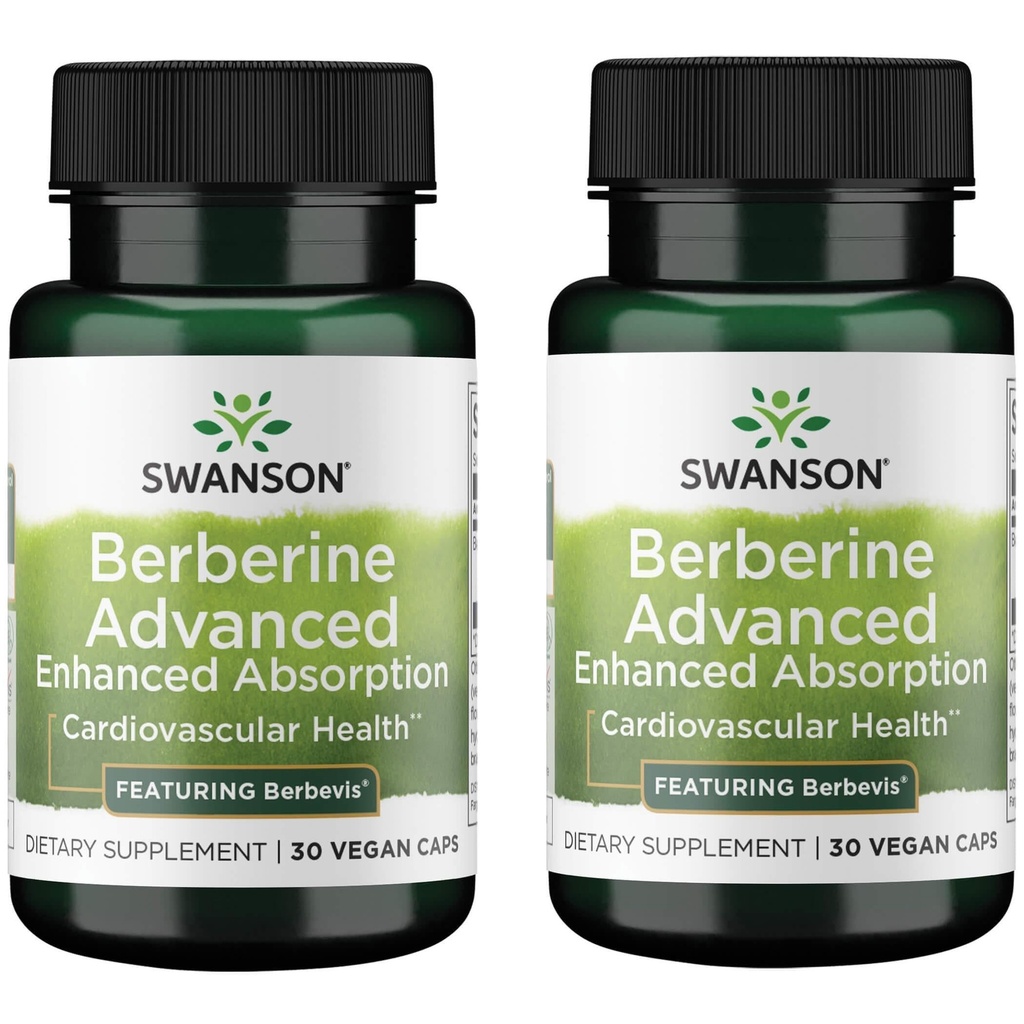 Swanson Berberine Absorption améliorée avancée - avec Berbevis 550 mg 30 Vég.