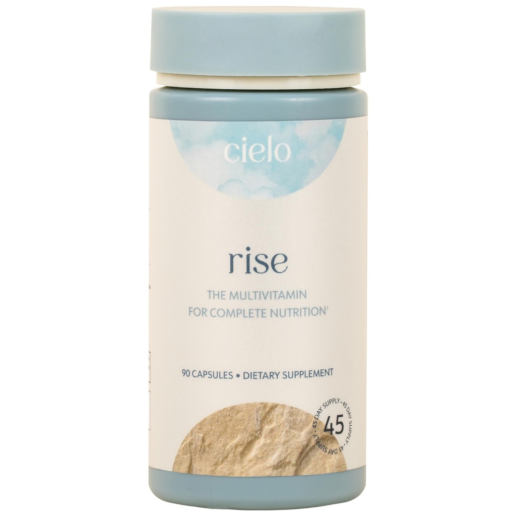 Cielo Rise Multivitamina per le donne e gli uomini - Vitamina A, C, D3, E K2, & More - Magnesio Glycinate, Citrato e Malato per il supporto digestivo - Nutrizione quotidiana completa (alimentazione di 45 giorni)