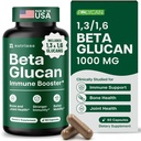 Nutriana Beta Glucan Supplements 1000mg – 1,3/1,6D Beta Glucan Capsules for Immune Support – Natural Beta Glucans Fiber Supplement – 60 Veggie Capsules (60 Count, Unflavored)