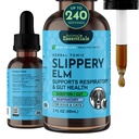 Elme de slipperie animale - Extrait à base de plantes pour chiens et chats, favorise la digestion saine, la fonction Bowel, les herbes biologiques certifiées, toute la santé naturelle, respiratoire, formule liquide - 2 Fl Oz