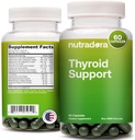 Schilddrüsen-Unterstützung für Frauen und Männer - Schilddrüsen-Ergänzung mit Jod, Vitamin B12, Ashwagandha, Selen und Zink-Ergänzungen, GMP zertifiziert, Formuliert in USA, 60 Kapseln (Pack von 1)