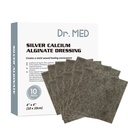 Dr. Med Silber Kalzium Alginate Wound Dressing 4''x4''' Patches, 10 Individuelle Pack High Absorbency Ag Alginate Wound Bandage, Non-Adhesive, Painless Entfernung Gauze für Bettenore, Ulcers, Haut Abrasionen