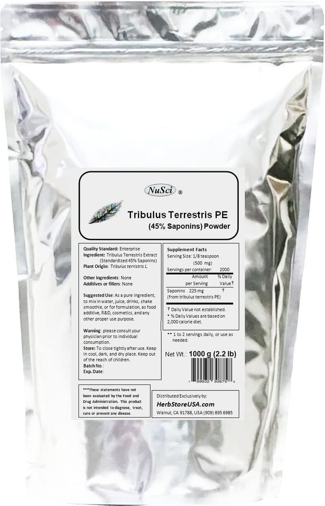 Tribulus Terrestris Estratto di polvere Pure (1000 Grammi (2.2 lb)