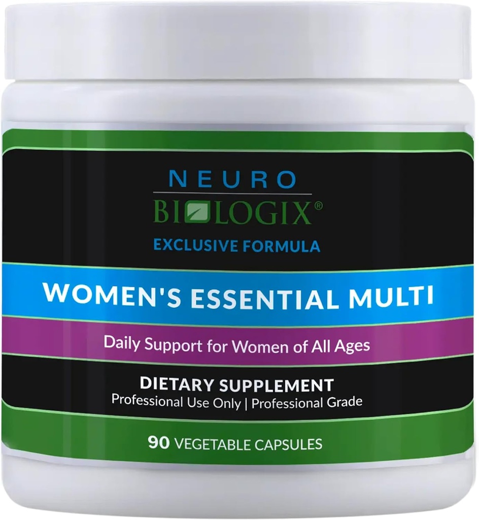 Neuro biologix Women's Essential Multi di Neurobiologix (90 capsule) - Una volta Daily Women's Multivitamin con Iron | Superior Biodisponibilità | Methylation and Hormone Support