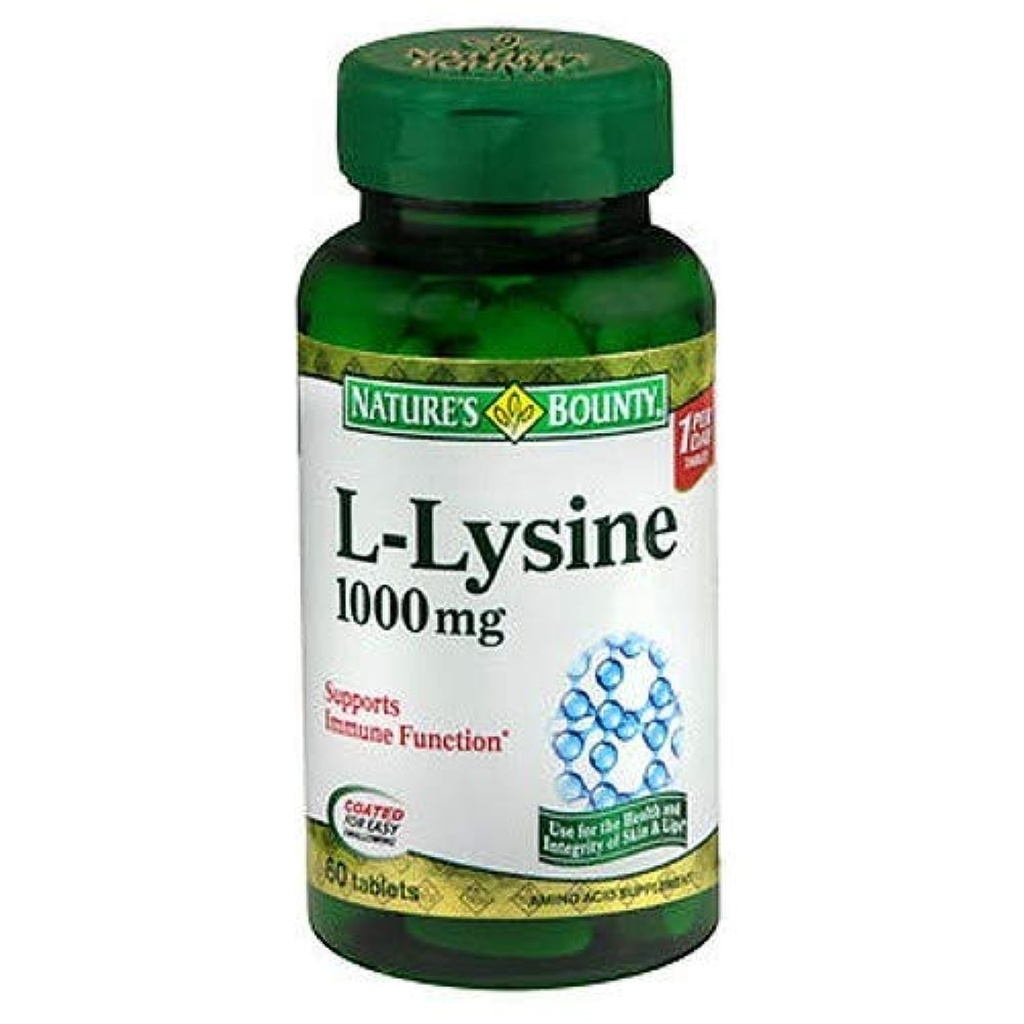 Nature's Bounty L-Lysine 1000 mg Tabletten 60 ea (Pack von 12)