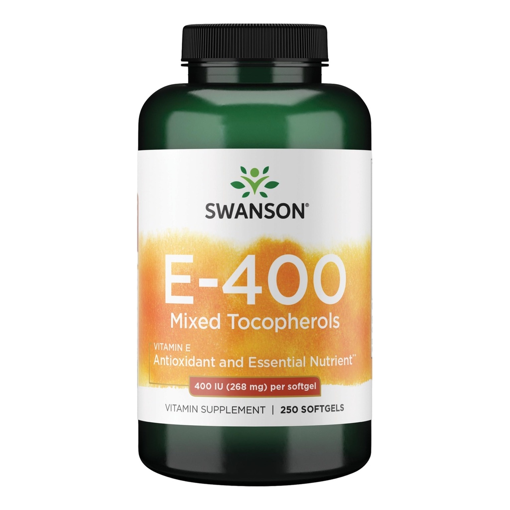 Swanson Vitamin E Mixed Tocopherols 400 Iu (268 Milligramm) 250 Gels