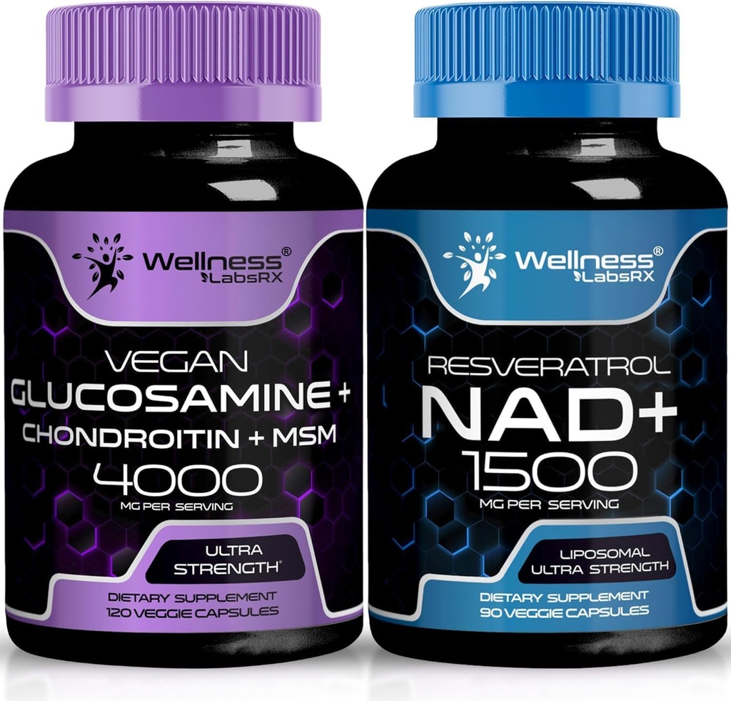 WELLNESS LABSRX Glucosamin Chondroitin MSM | NAD Ergänzung Kapseln