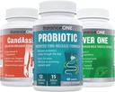 Balance ONE 2 Month Kit | Probiotic, CandAssist, Liver One | 15 miliardi di CFU Probiotico | Cleanse naturale con acido caprilico | supporto al fegato con cardo al latte