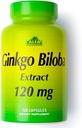 ALFA VITAMINS Ginkgo Biloba 120mg Support Cerveau Fonction & Support Mémoire - 120 Capsules