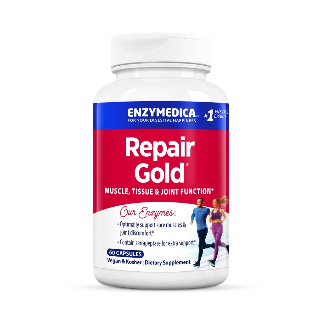 Enzymedica, Repair Gold, Proteolytische Enzyme, Joint Support Supplement, fördert Muskel-Recovery & Tissue-Funktion, 60 Zähler