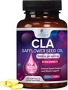 CLA-Ergänzung, Konjugierte Linolsäure 1560mg - Extra Strength CLA-Ergänzungspillen - Unterstützung Körperzusammensetzung, Lean Muscle Tone, & Energy - Safflower Kapseln, Glutenfrei, Non-GMO - 60 Softgels
