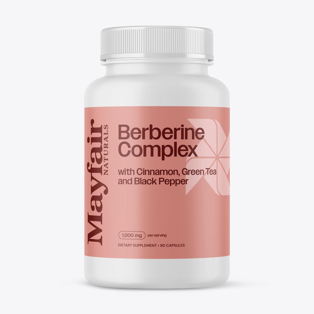 Berberine Complex Supplement, mit Zimt, Grüner Tee und Schwarzer Pfeffer 90 Kapseln