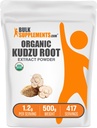 BulkSupplements.com Polvere di estratto di radice di Kudzu organico - supplemento di radice di Kudzu, supplemento di erbe - senza glutine, 1,2g per porzione, 500g (1.1 lbs) (pacchetto di 1)