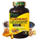 World 1st.Turmeric Curcumin Ginger&Black Seed Oil, 240 Caps, 2250mg, 95% Curcuminoids, BioPerin Aggiunto, Extra Strength, Organic, Halal, Vegan, Support Immune System, Antiossidante, Supporto congiunto