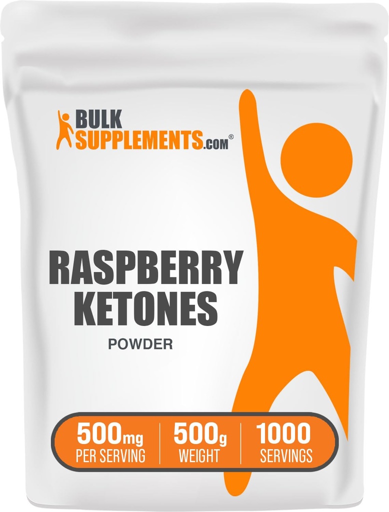 BulkSupplements.com Polvere di chetoni lampone - supplemento di chetoni lampone, fonte antiossidante - per il supporto energetico, senza glutine, 500mg per porzione, 500g (1.1 lbs) (confezione di 1)