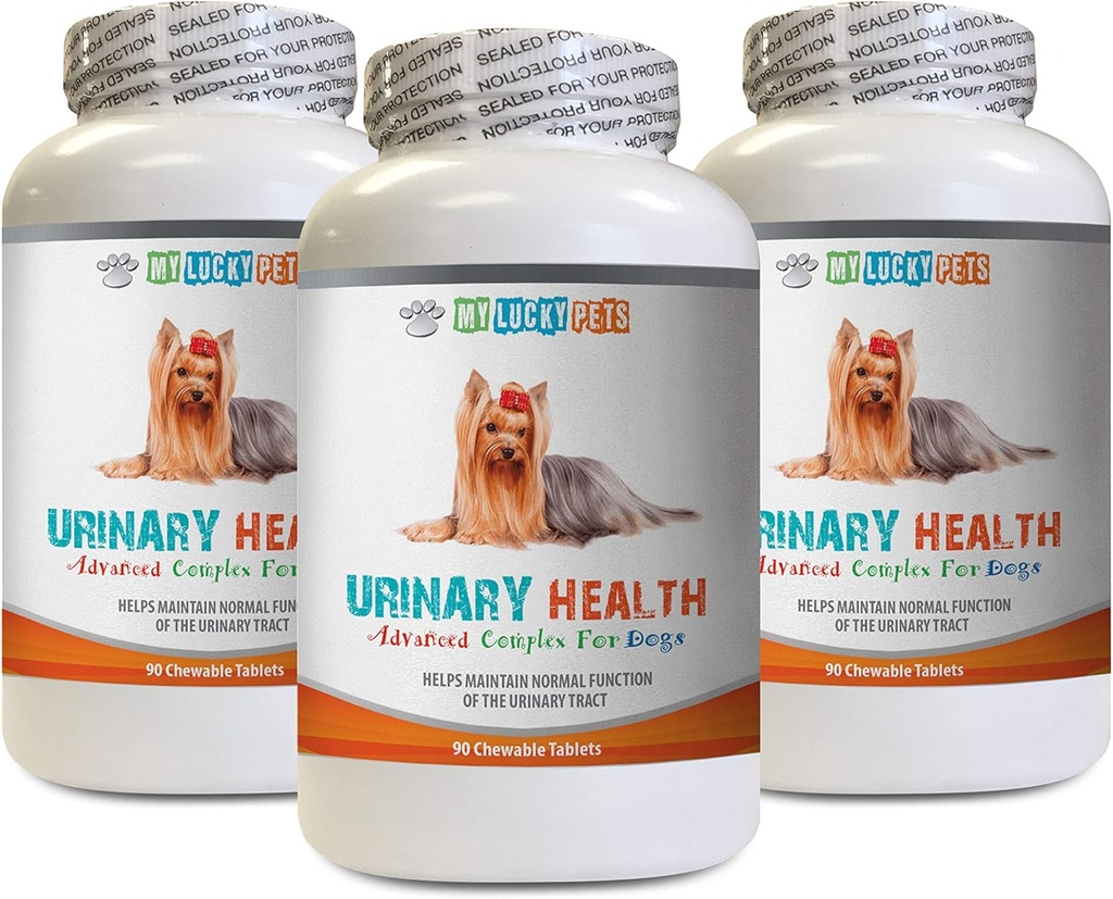 Blasenunterstützung für Hunde - Dog Urinary Health Formula - Hilft mit Inkontinenz und Blasenproblemen - Immune Boost - Dog Cranberry Supplement chew - 3 Flaschen (270 Bäume)