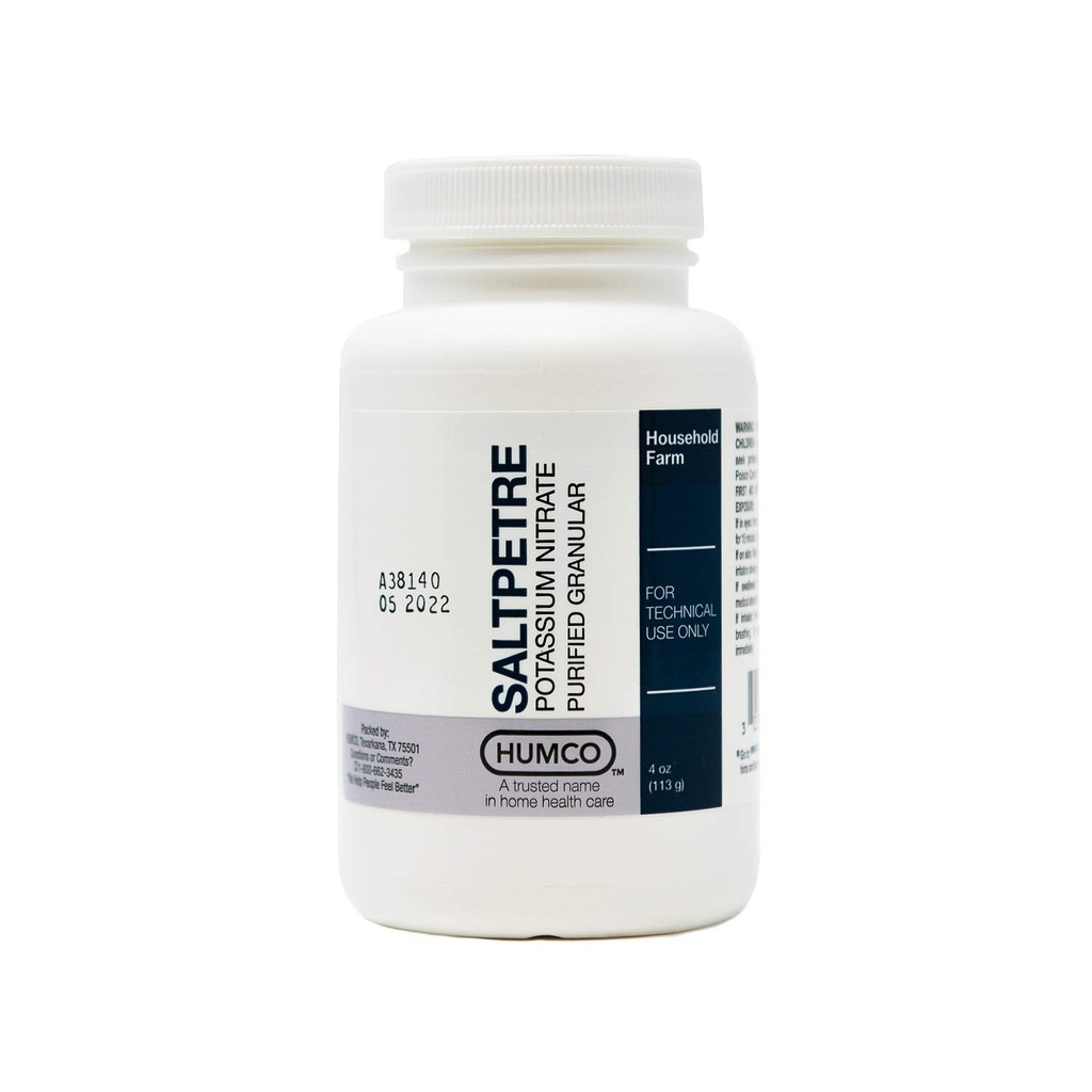 Nitrato di potassio di Saltpetre, FCC, 4 oz.