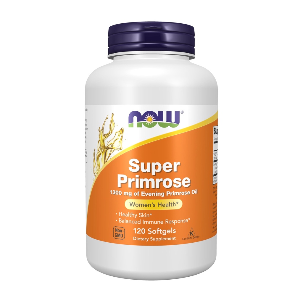 JETZT Nahrungsergänzungsmittel, Super Primrose 1300 mg mit natürlich ätzenden GLA (Gamma-Linolensäure), 120 Softgele