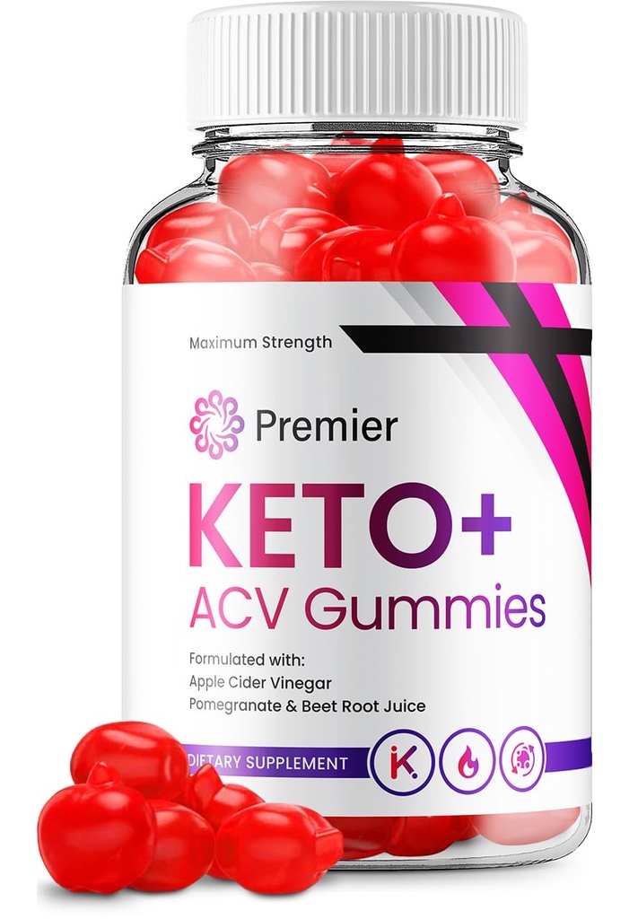 Premier Keto ACV Gummies - Formule Avancée Première Keto Plus ACV Gummies Cider de pomme Vinegar Premier ACV Dietary Supplément Avis Hommes Femmes (60 Gummies)