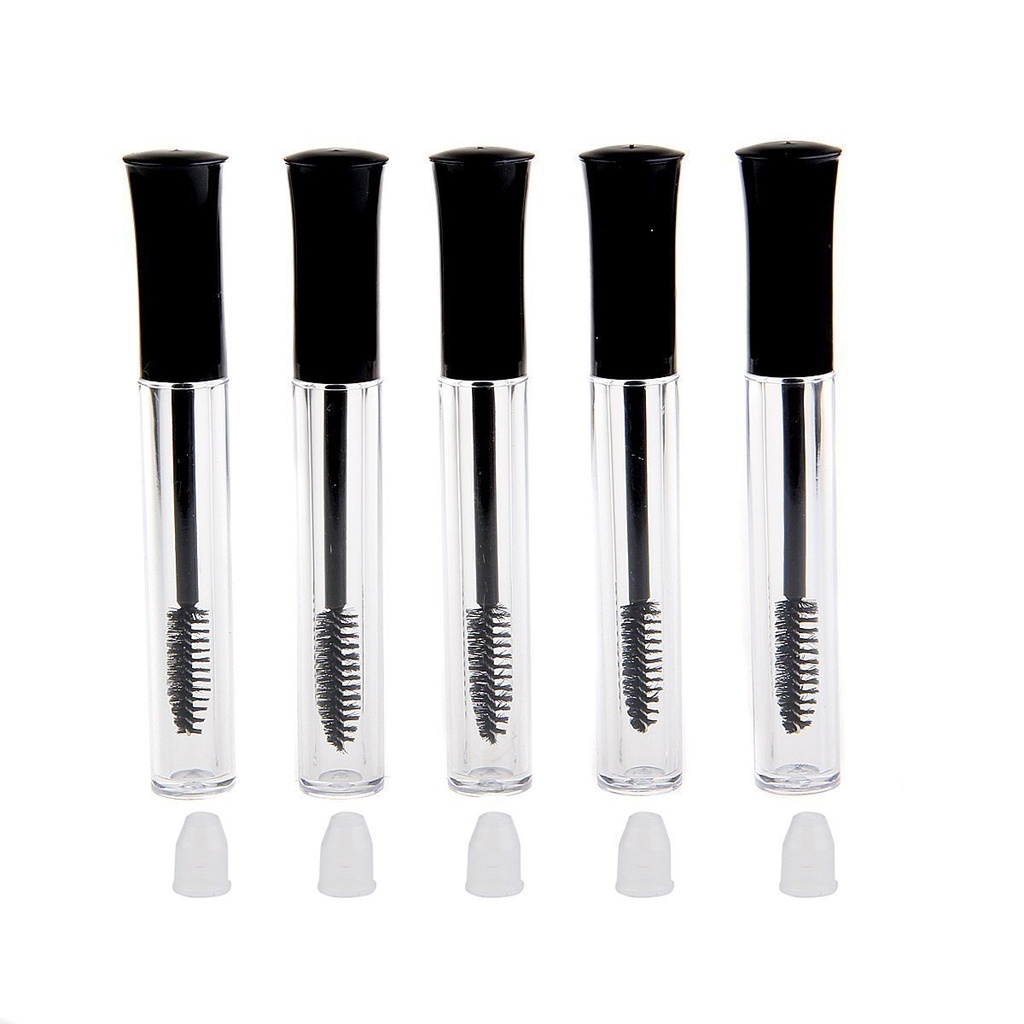 5PCS/5ML Reusable Leere Wimpern Wachstum Öl Mascara Flaschen Rohrhalter Container Wimpern Wand Vials mit Bürste