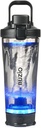 Bottiglia di frullatore di proteine elettrica BUZIO, Bottiglia di frullatore di 24 oz Shake, Bottiglie di frullatore ricaricabile USB per tazze di frullatore di miscele di proteine, Bottiglie di acqua di grande sport portatili fatte con Tritan, Nero
