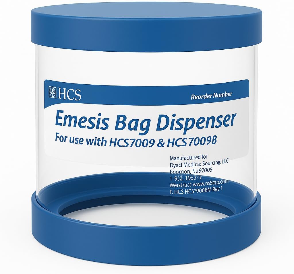 HCS Emesis Bags Dispenser - Wandmontiert, hält 24 HCS Vomit Bags Einweg (nicht enthalten) - Inklusive Anker und Schrauben