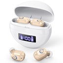 Wiederaufladbare Hörgeräte für Senioren Noise Canceling, Digitale Hörgeräte für Erwachsene, OTC Invisible In Ear Hörgerät,Hearing Loss Assistive Devices, LED-Power Display Ladegehäuse
