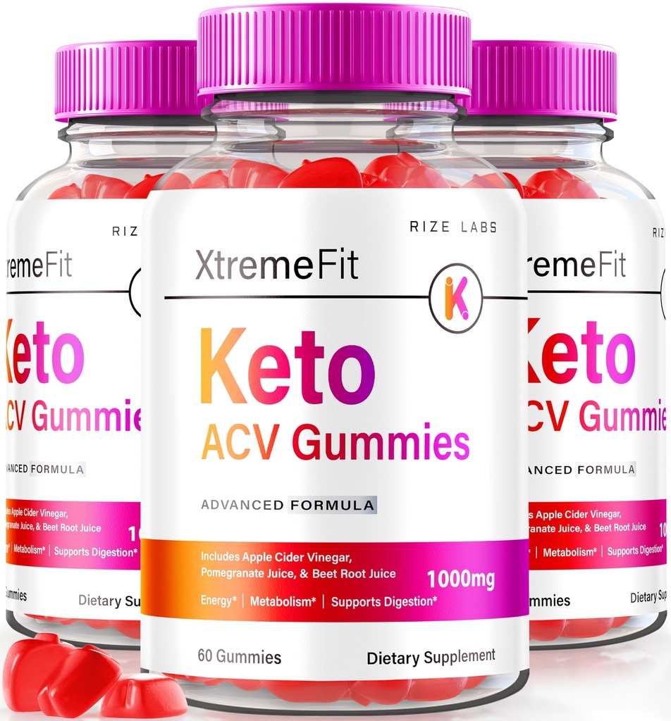 les laboratoires de taille (paquet de 3 Xtreme Fit Keto ACV Gummies pour la perte de poids avancée, avec supplément de vinaigre de cidre de pomme Belly Fat Extra Strength (180 Gummies)