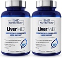 1MD LiverMD - Liver Support Supplement | Siliphos Milk Thistle Extract - Hochverfügbar, für Liver Support | 60 Kapseln (2-Pack)