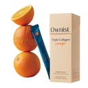 Imballi liquidi a triplo collagene on-the-Go - Peptidi con collagene marino idrolizzato, elastin, acido ialuronico e vitamina per la pelle sana - aroma arancio - 14 pacchetti singoli Stick