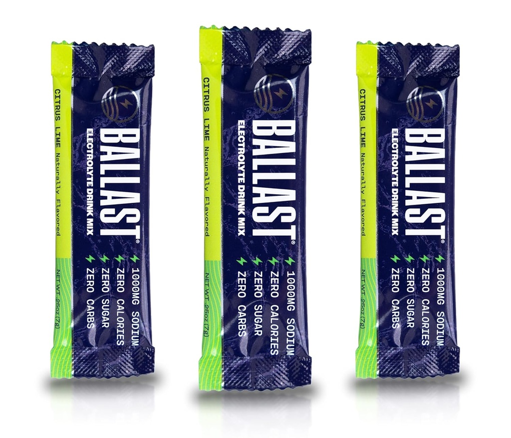 Ballast Zero-Sugar Elektrolyte - Citrus Lime - Hydration Powder Packets | Keto Friendly | Liquid Daily IV für schnelle Rehydrierung | Element Elektrolyte Magnesium, Natrium und Kalium | 30 Count