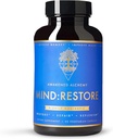 MIND:RESTORE Premium Nighttime Nootropic Supplemento | Nutrizione cerebrale per memoria e sonno | 9 ingredienti Premium | L Theanine Lions Mane Choline Magnesium L Threonate Vitamina B6 Bacopa Monnieri