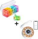 Zoksi Pill Organizer 2 fois par jour Distributeur automatique de pilules