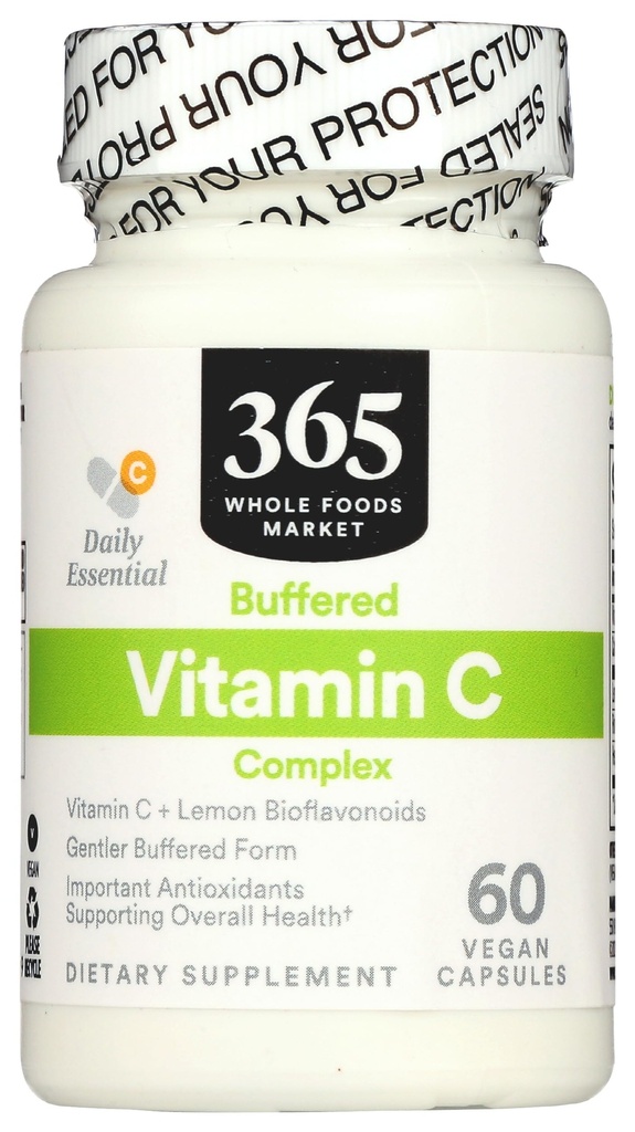 365 par Marché des aliments entiers, Complexe de vitamine C buvée, Vegan, 60 capsules