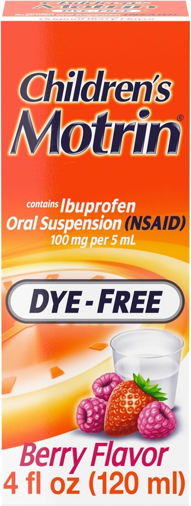Médecine de la suspension buvable pour enfants Motrin, 100mg Ibuprofen, Berry Flavored, 4 fl. oz