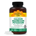 Country Life Target Mins - Calcium Magnesium Potassium Bone & Heart Health Supplement, 1000mg Calcium, 500mg Magnesio, Supporta l'utilizzo del calcio, 180 Compresse – Certificato Gluten Free & Vegan